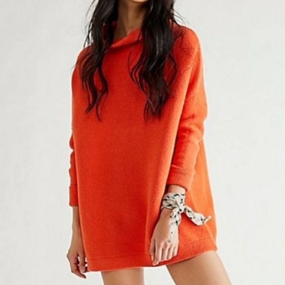 Free People Sweaters - Free People Slouchy Ottoman Tunic Audacious (Orange) xs
